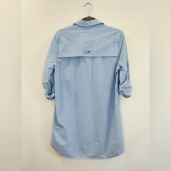 Vineyard Vines Blue Striped Swim Coverup - Picture 3 of 12